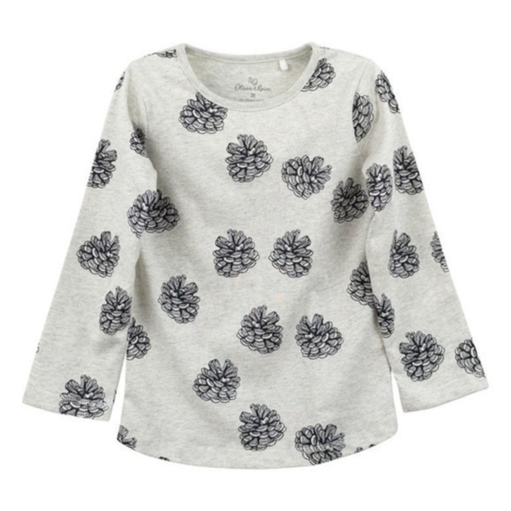 NWT Oliver and Rain pine cone long sleeve shirt 2T